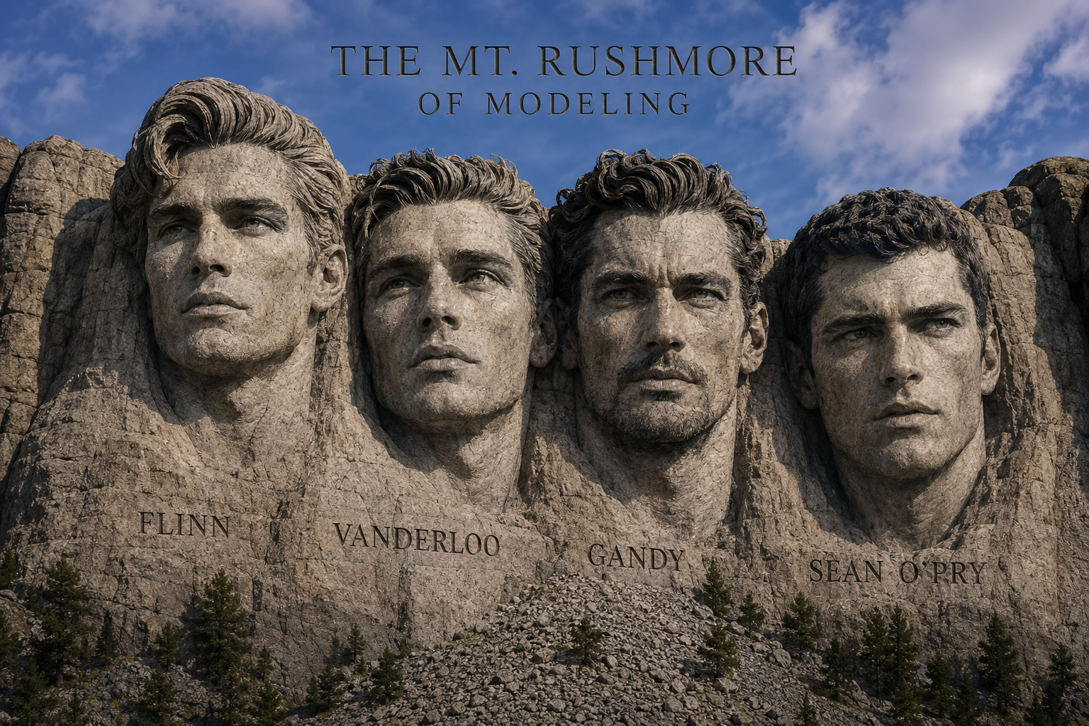 The Mt. Rushmore of Modeling — Michael Flinn, Mark Vanderloo, David Gandy, Sean O'Pry