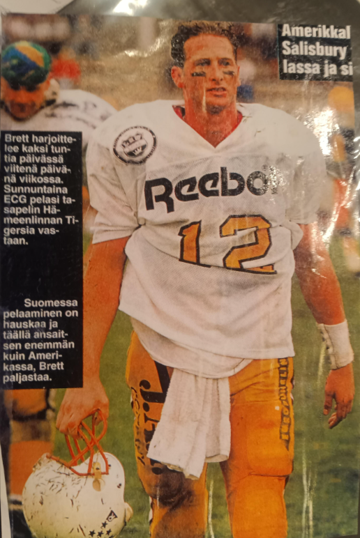 Brett Salisbury, quarterback, Helsinki Giants, Finland